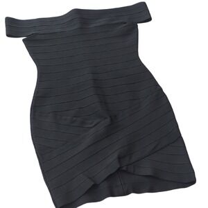 Fashion Nova Black Off The Shoulder Bandage Bodycon Mini Dress